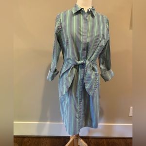 Calvin Klein stripe shirt dress size 8